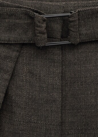 MANGO Regular Pleat-Front Pants 'Yen' in Brown