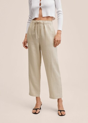 MANGO Loose fit Pants in Grey: front