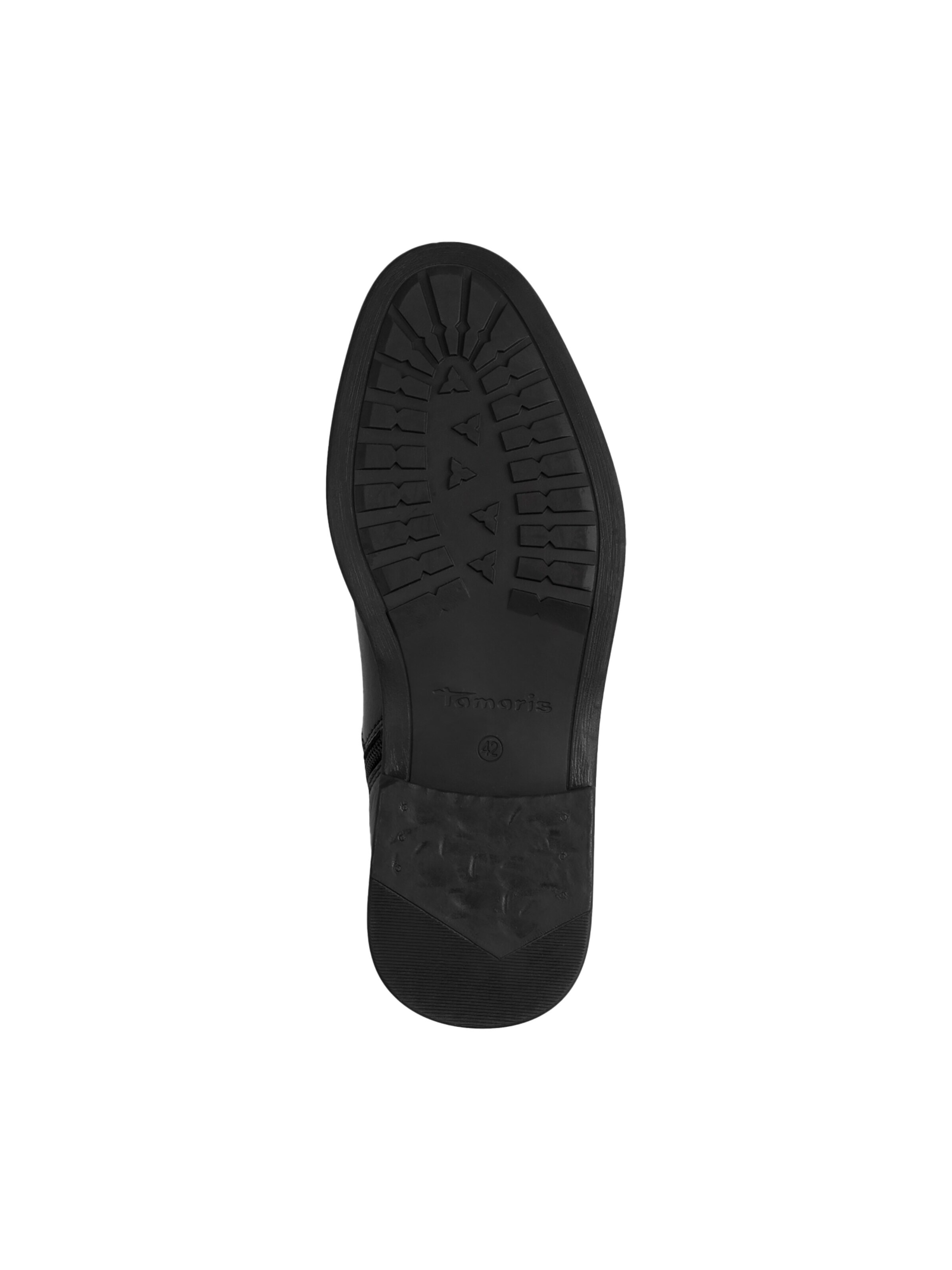 Tamaris Boots 'Lederstiefeletten' in Black