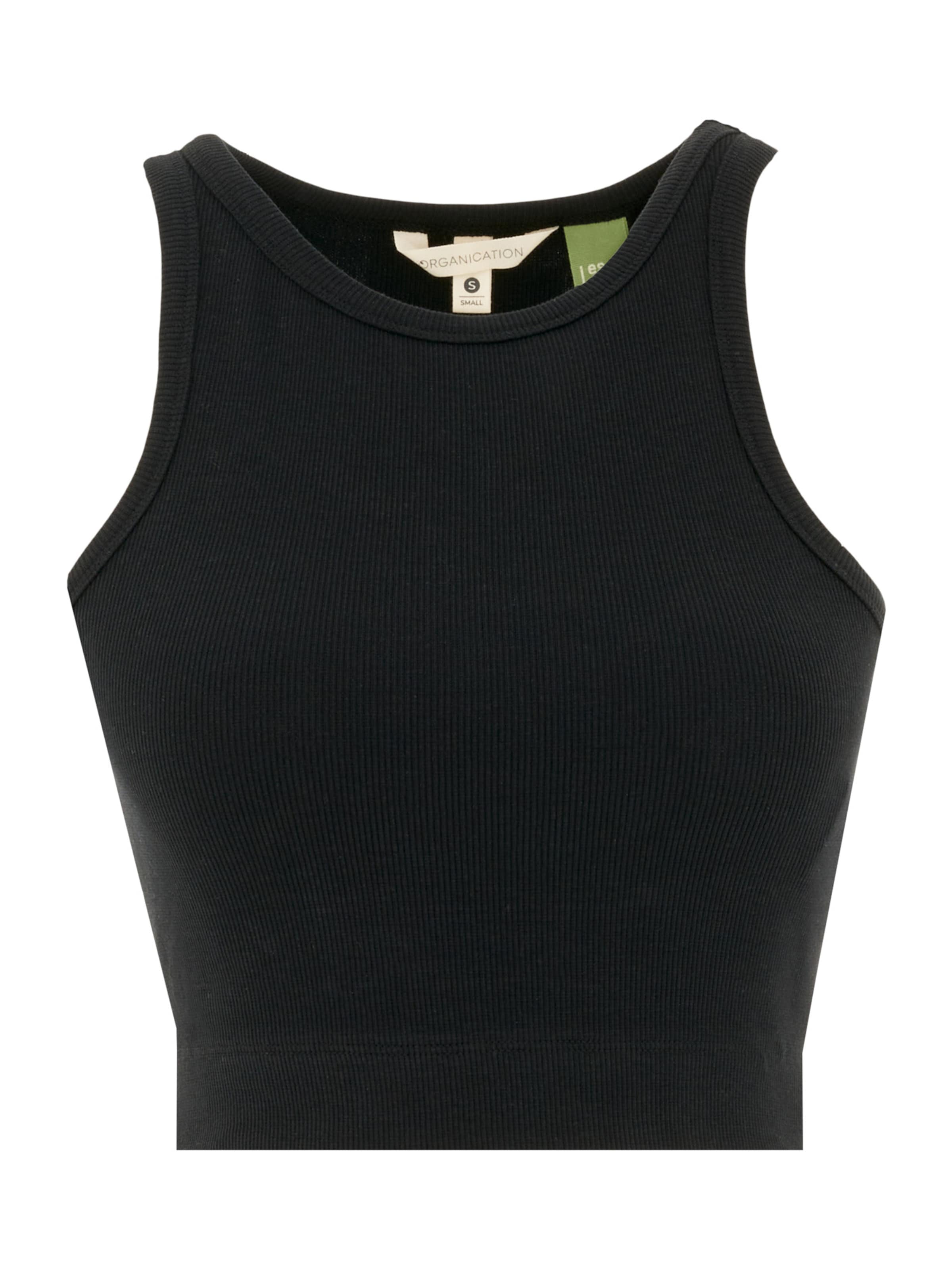 Organication Top in Schwarz: Vorderseite