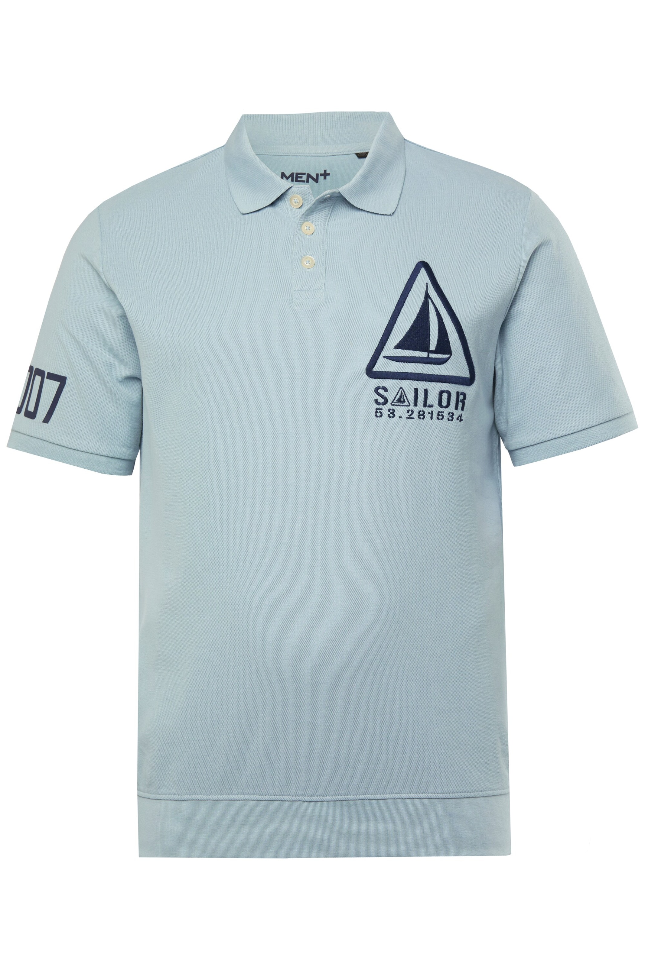 Men Plus Shirt in Blue: front