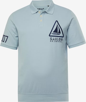 Men Plus Shirt in Blauw: voorkant