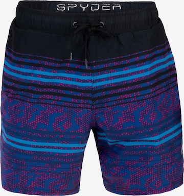 Spyder Athletic Swim Trunks in Black: front