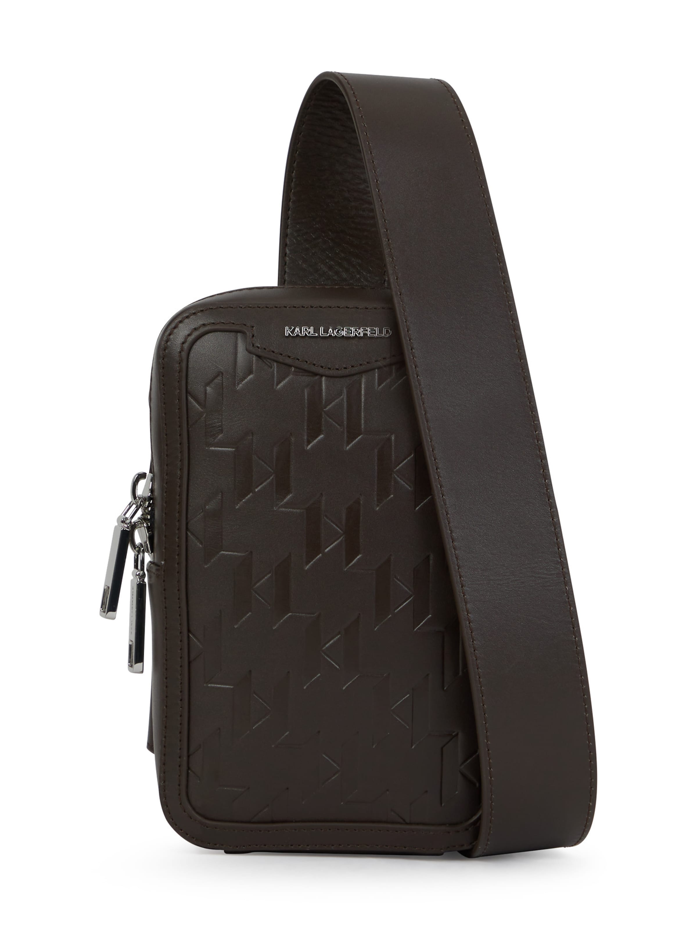 Karl Lagerfeld Τσάντα ώμου σε καφέ: μπροστά