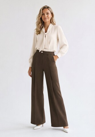 Anna Field Wide leg Παντελόνι με τσάκιση σε καφέ