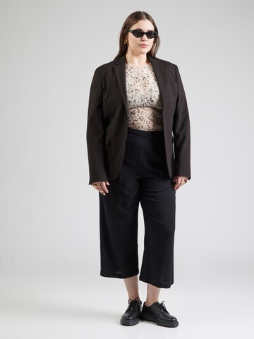 Vero Moda Curve Wide leg Broek 'VMCEASY JOY' in Zwart
