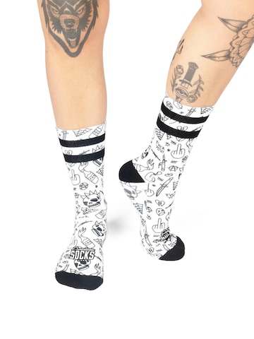 American Socks - Calcetines 'No Direction' en blanco