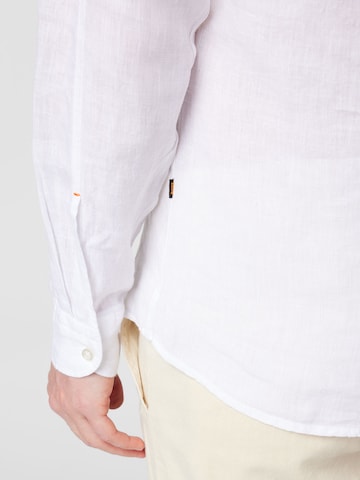 BOSS Orange Regular Fit Hemd 'Race' in Weiß