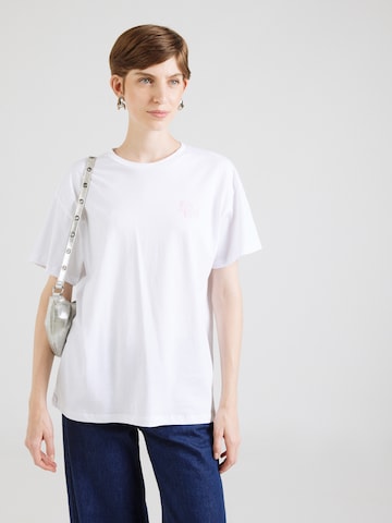 PIECES Oversized Shirt 'PCALIFI FASTTRACK' in White: front