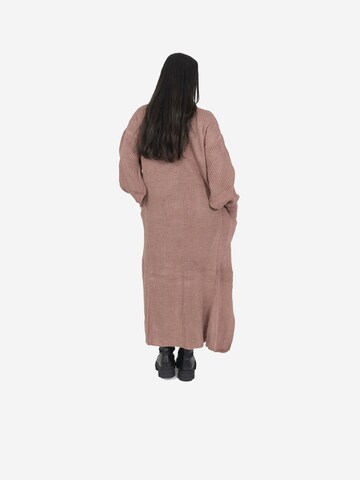 Elara Gebreide mantel in Roze