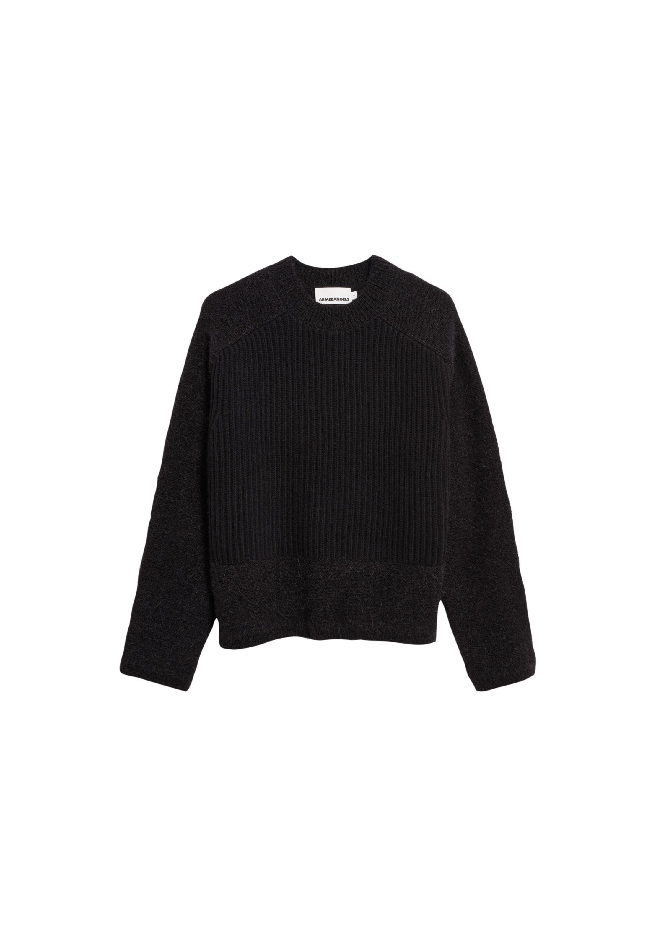 ARMEDANGELS Strickpullover ALPACA BLEND in Schwarz: Vorderseite