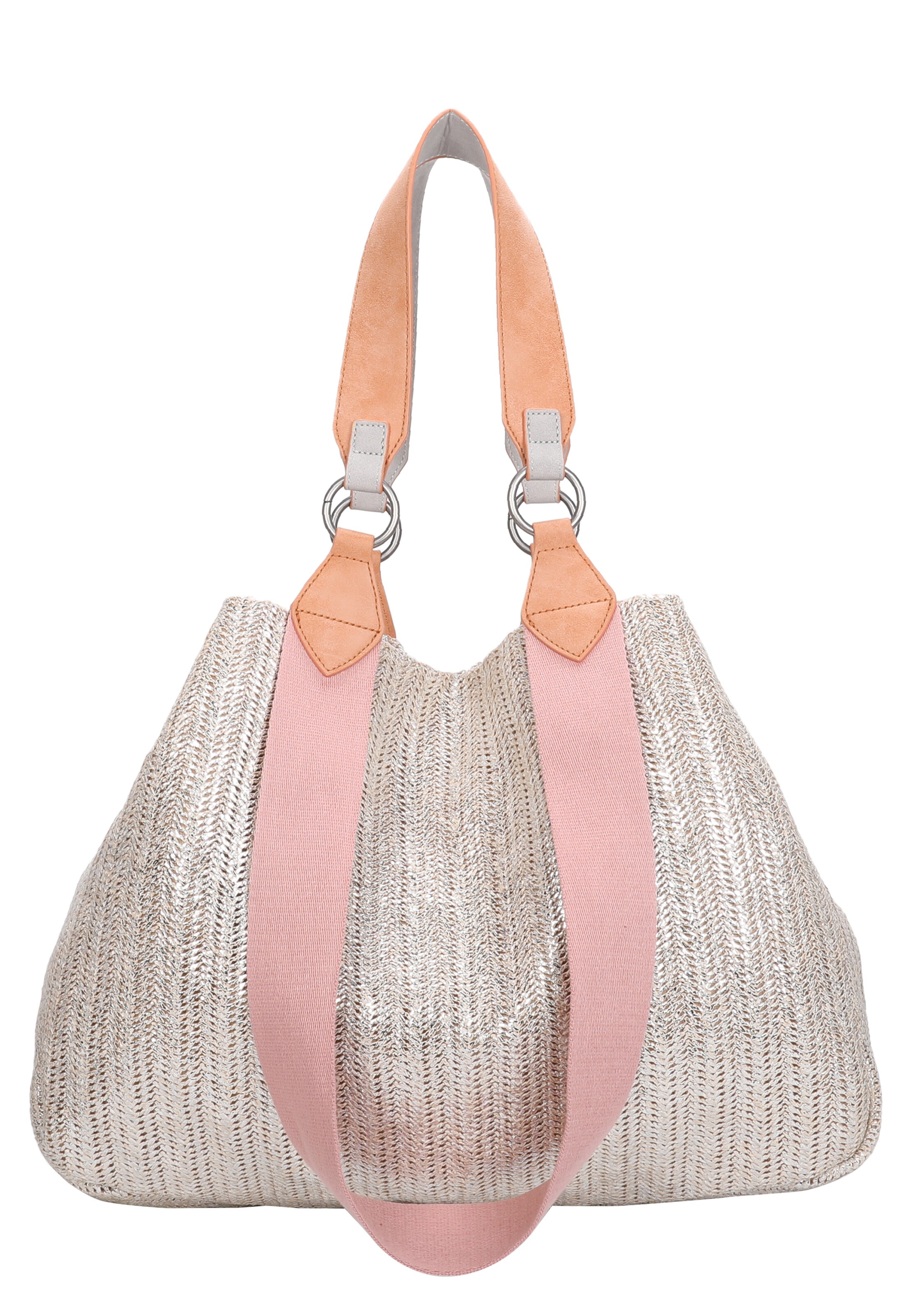 Fritzi aus Preußen Shopper 'Izzy Medium Limited Painted Straw' in Silver