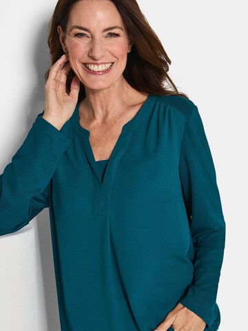 Goldner Bluse in Blau