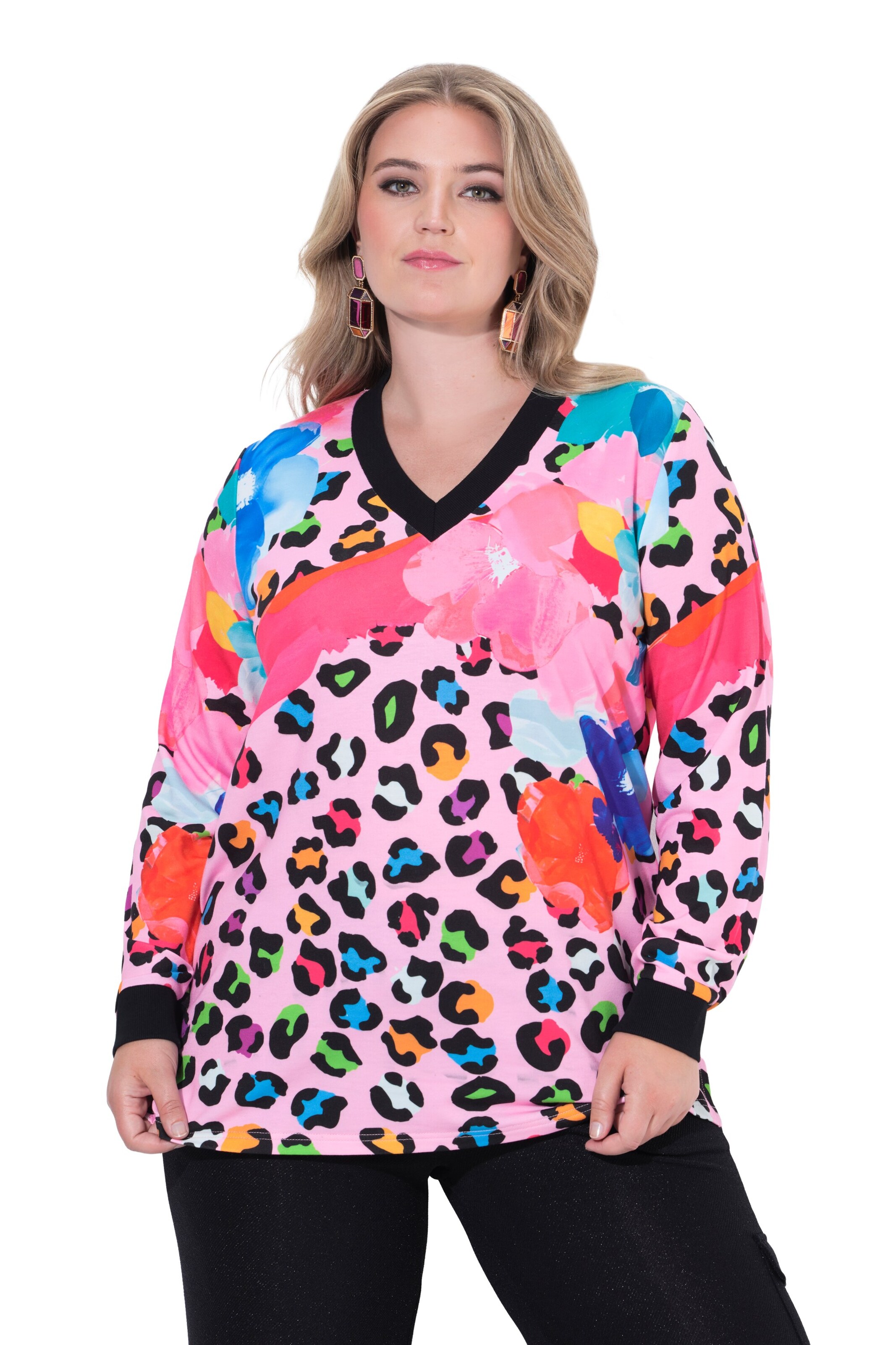 MIAMODA Sweatshirt in Roze: voorkant