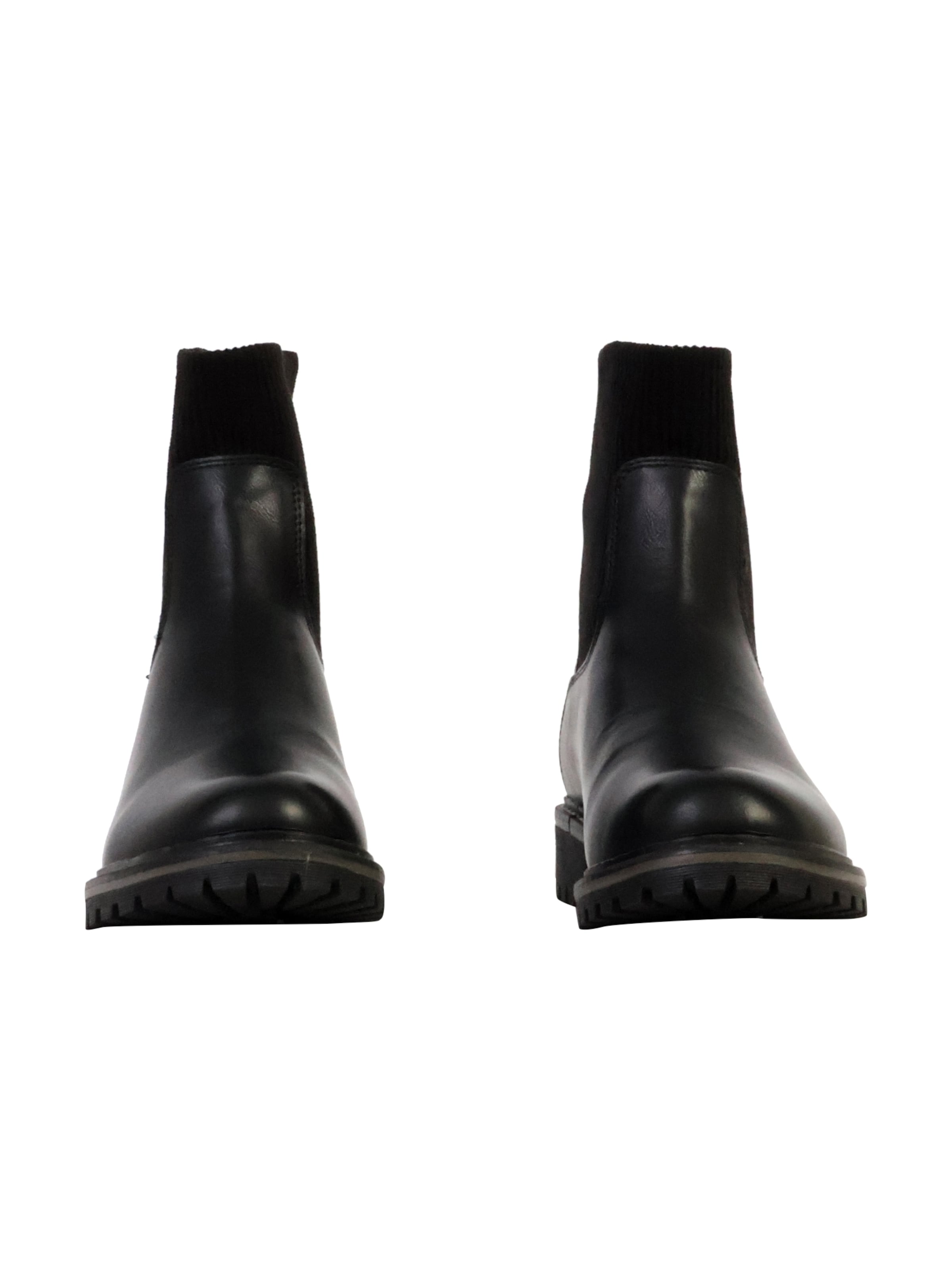 Bottines 'Stiefeletten mit Reißverschluss' The Divine Factory en noir