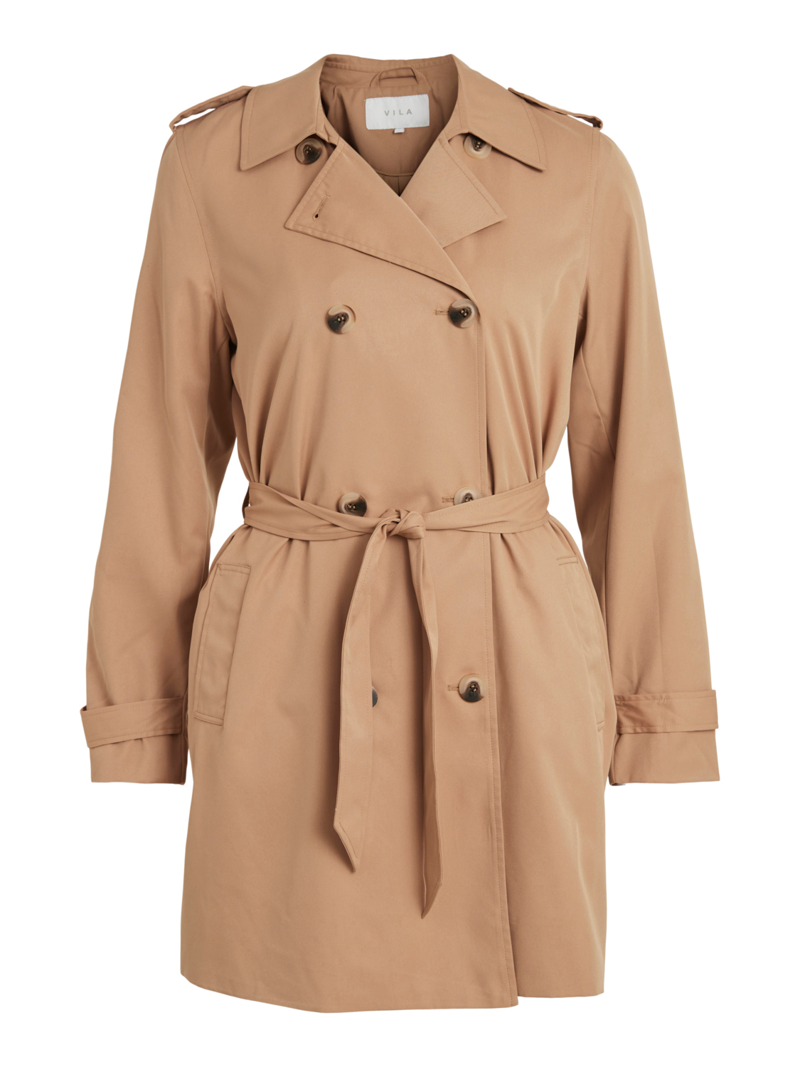Cappotti Donna Vila Tall Cappotto di mezza stagione in Marrone Chiaro Cappotti Donna Vila Tall Cappotto di mezza stagione in Marrone Chiaro