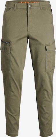 Effilé Pantalon cargo 'Ace Dex' JACK & JONES en vert : devant