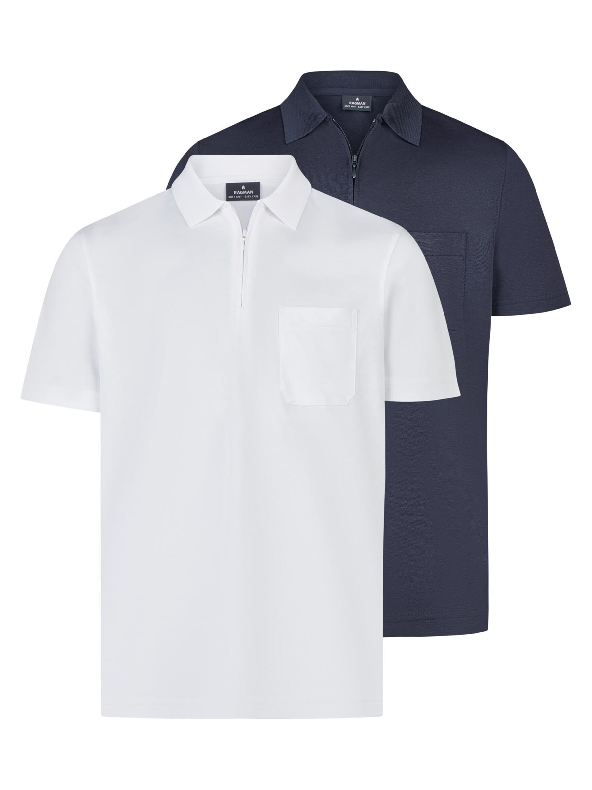 Ragman Shirt 'Basic' in Blue: front