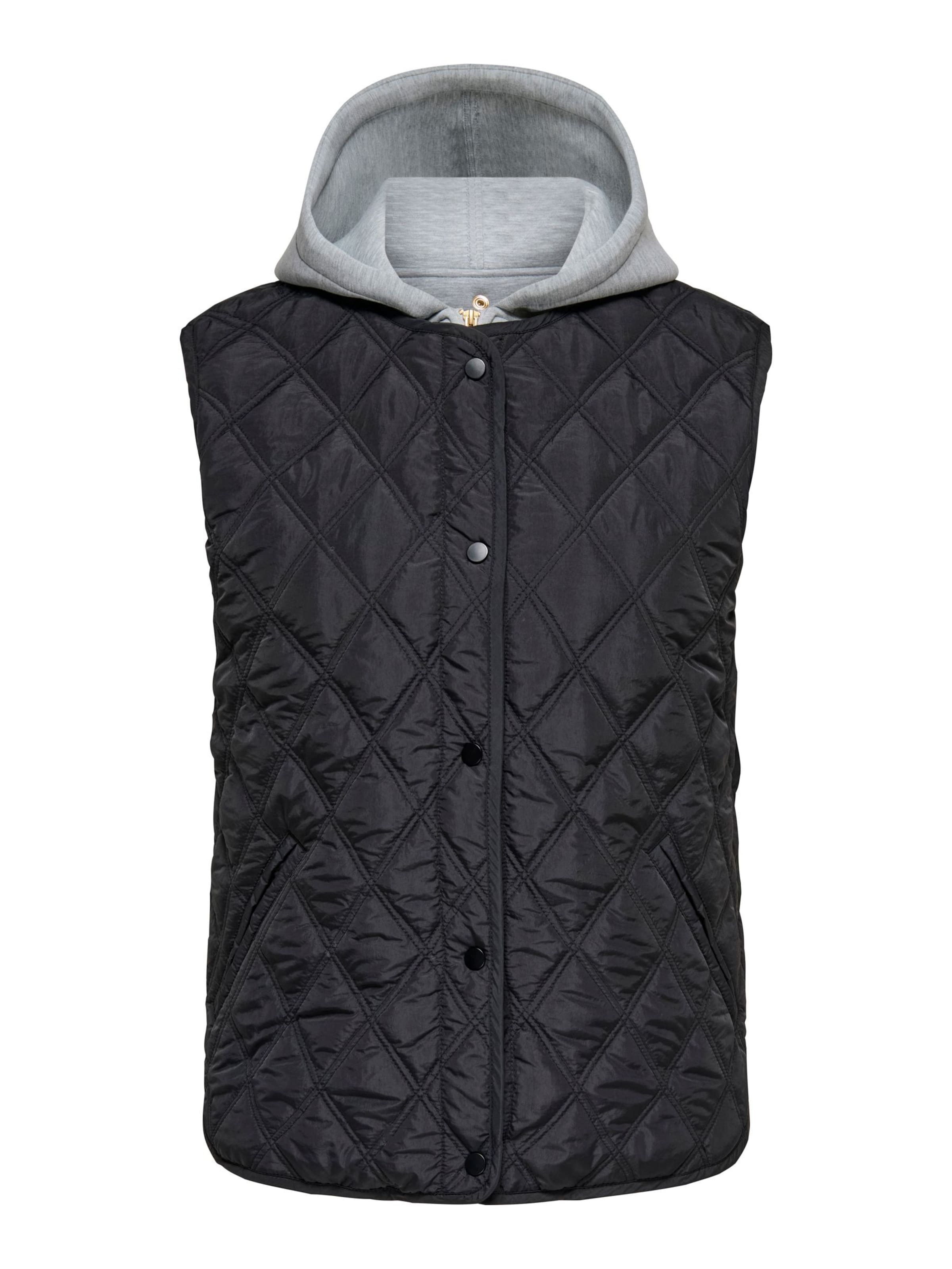 ONLY Carmakoma Gilet 'CARRisso' en gris chiné / noir, Vue avec produit