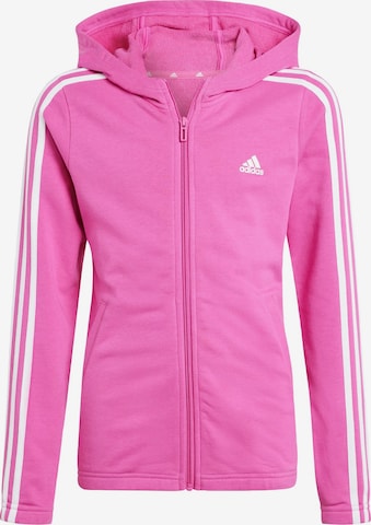 Veste de survêtement 'Essentials' ADIDAS SPORTSWEAR en rose : devant