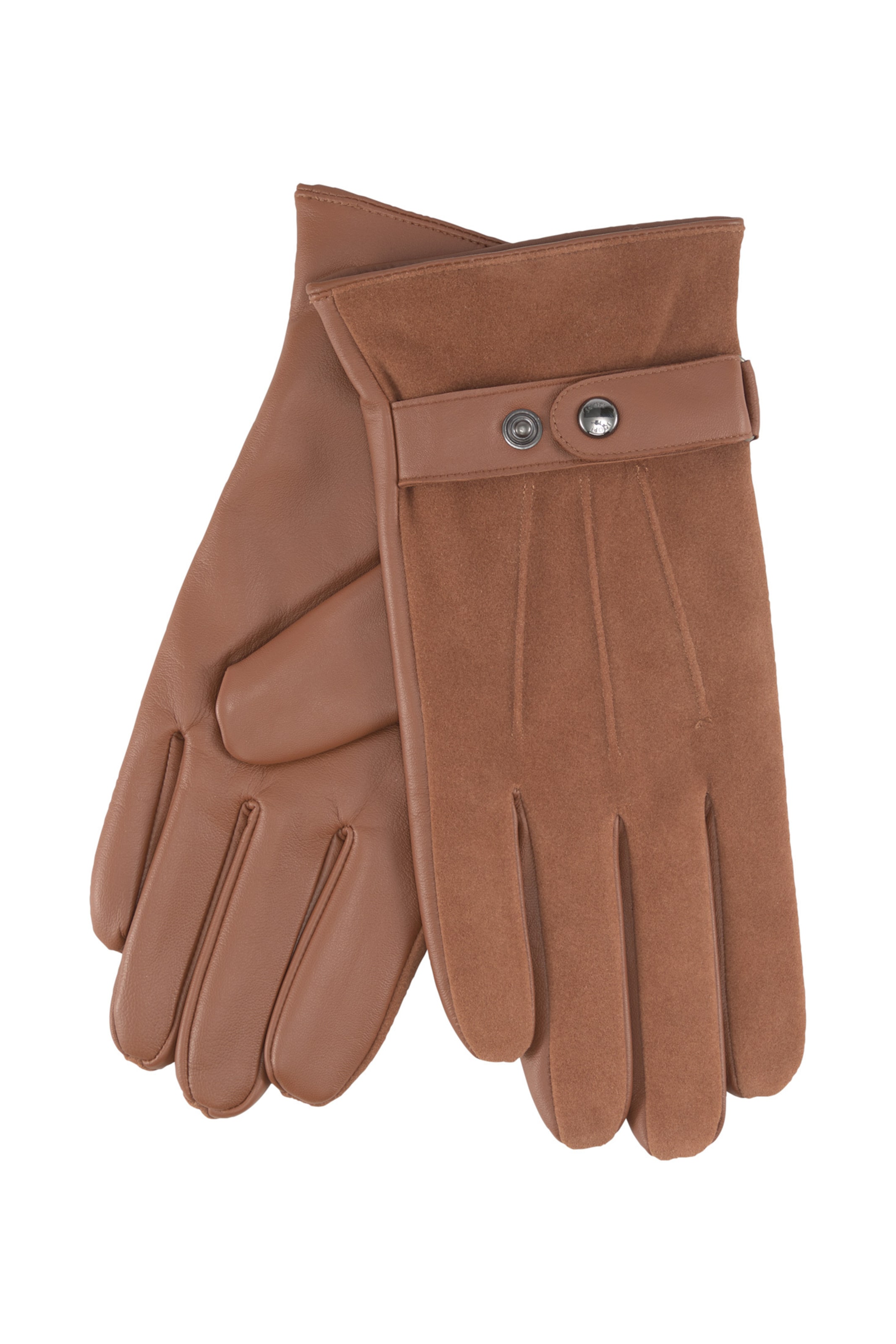 JOOP! Vingerhandschoenen in Bruin: voorkant