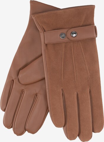 JOOP! Full Finger Gloves in Brown: front