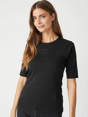 co'couture Shirt 'Granny' in Zwart: voorkant