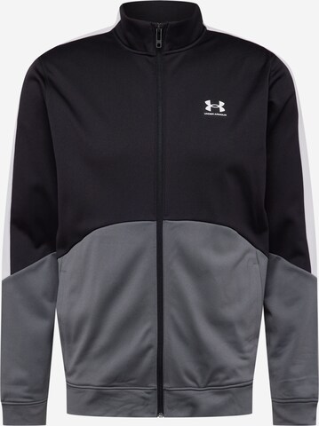 Veste de survêtement UNDER ARMOUR en noir : devant