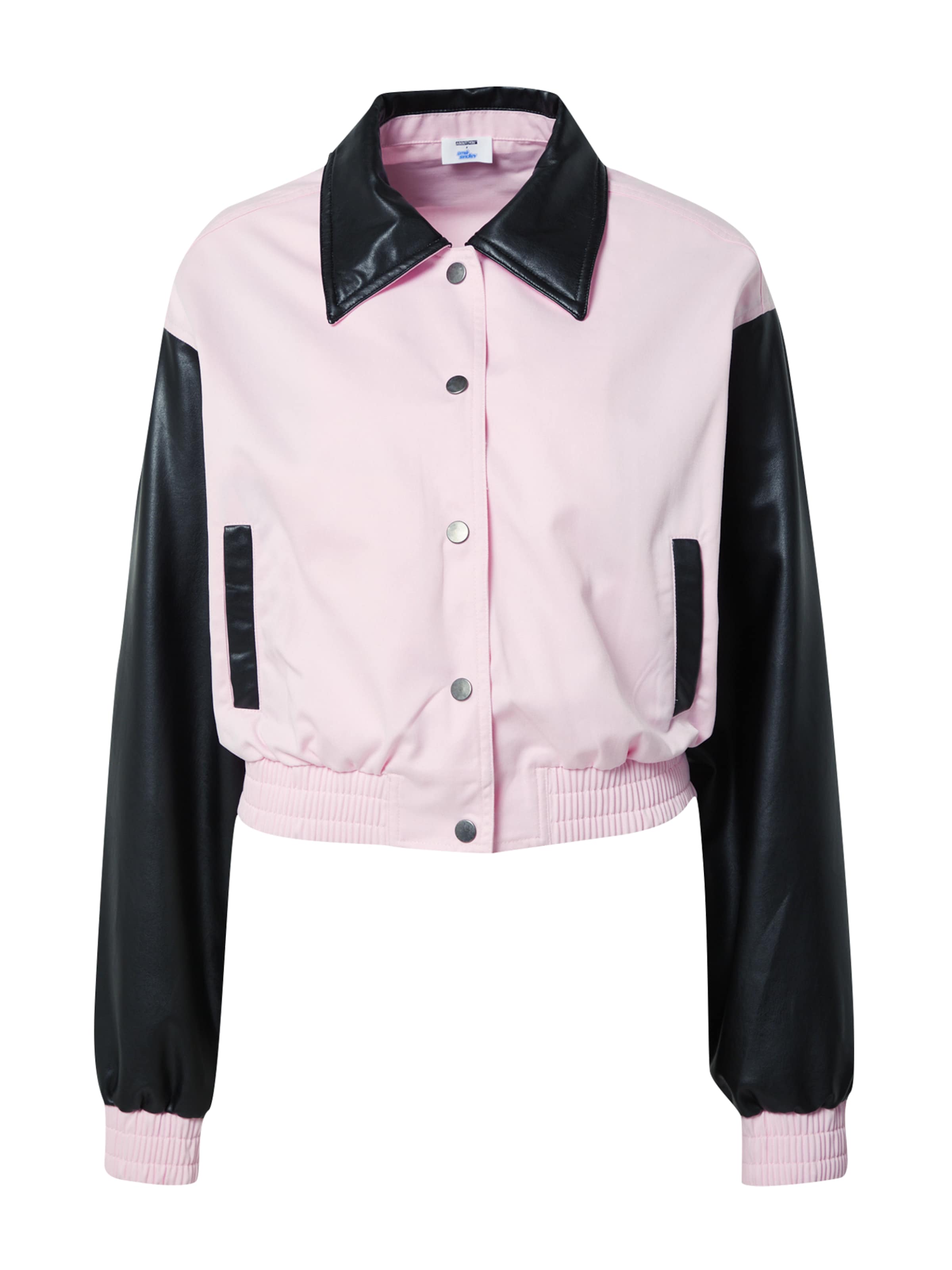 ABOUT YOU x Emili Sindlev Välikausitakki 'Manja' värissä vaaleanpunainen / musta, Tuotenäkymä