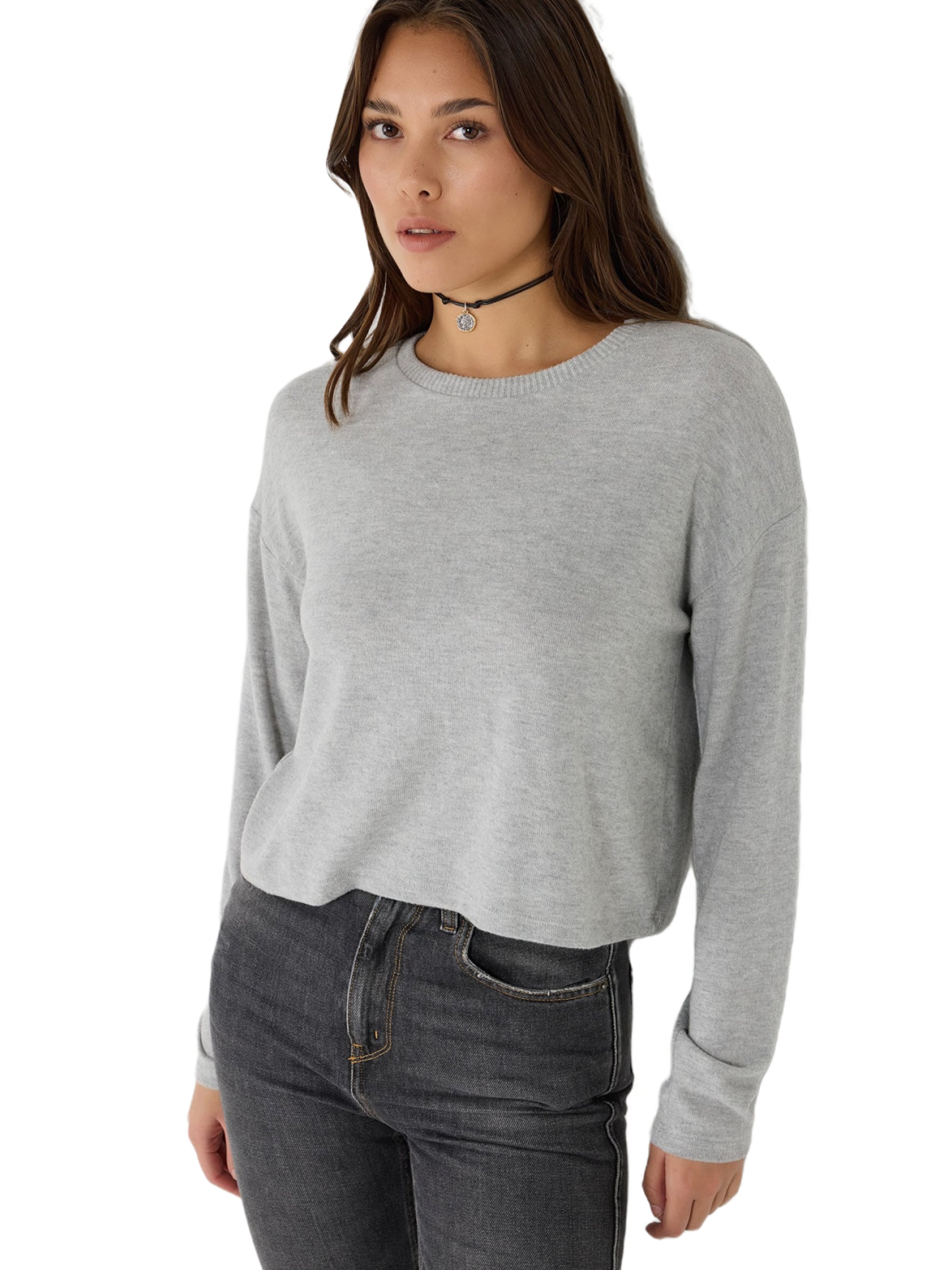 No Matter What Sweater in Grey