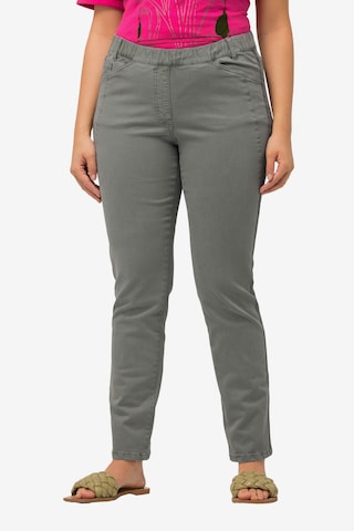 Ulla Popken Slim fit Jeans in Green: front