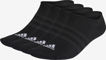 ADIDAS PERFORMANCE Urheilusukat 'Thin and Light No-Show 3 Pairs' värissä musta: etupuoli