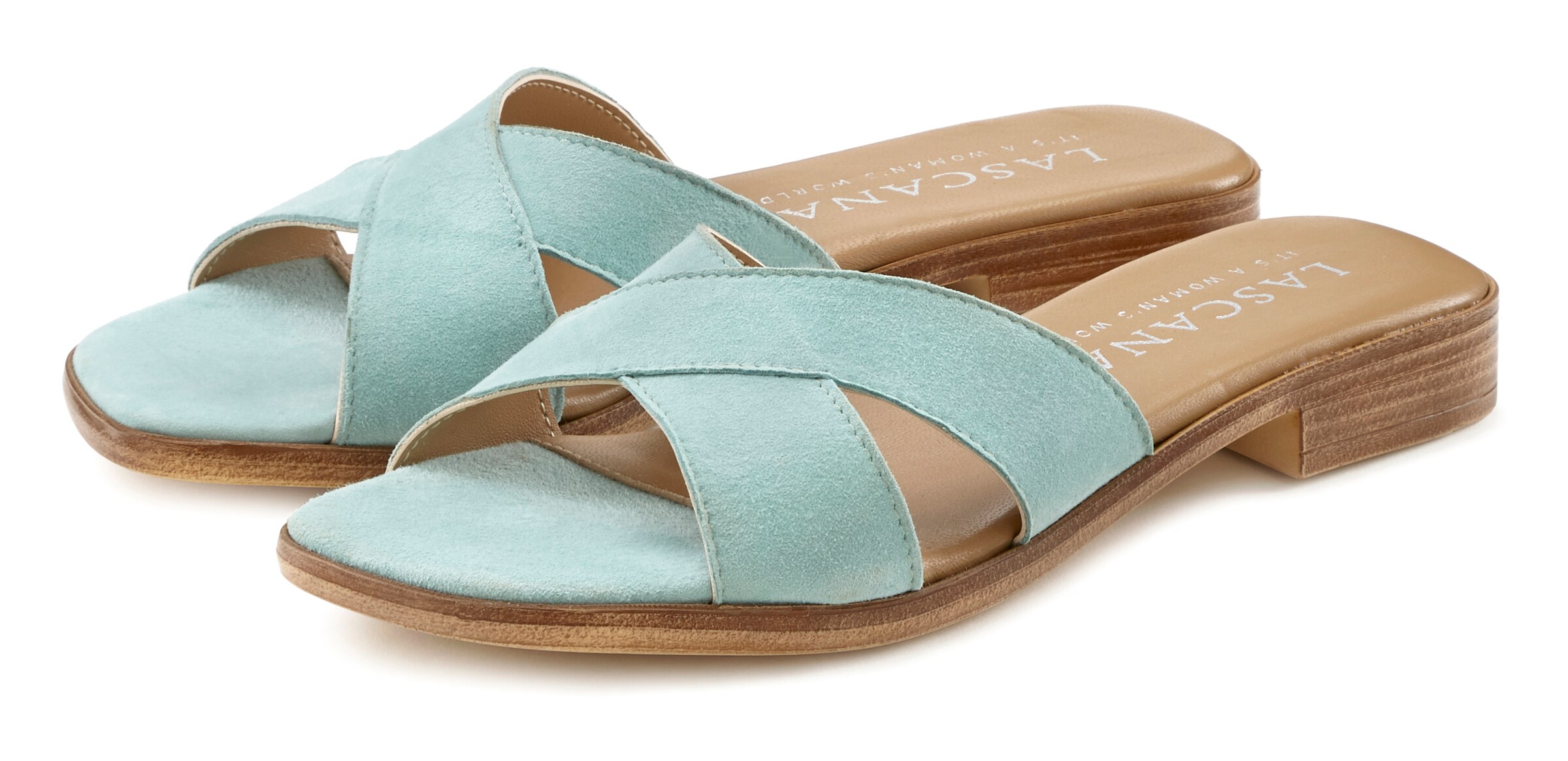 LASCANA Nizki natikači | modra barva