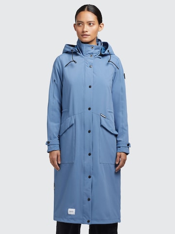 khujo Between-Seasons Coat in Blue: front