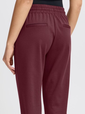 ICHI Tapered Trousers 'Kate' in Red