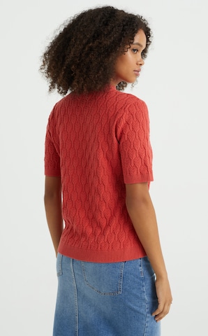 WE Fashion Pulover | rdeča barva