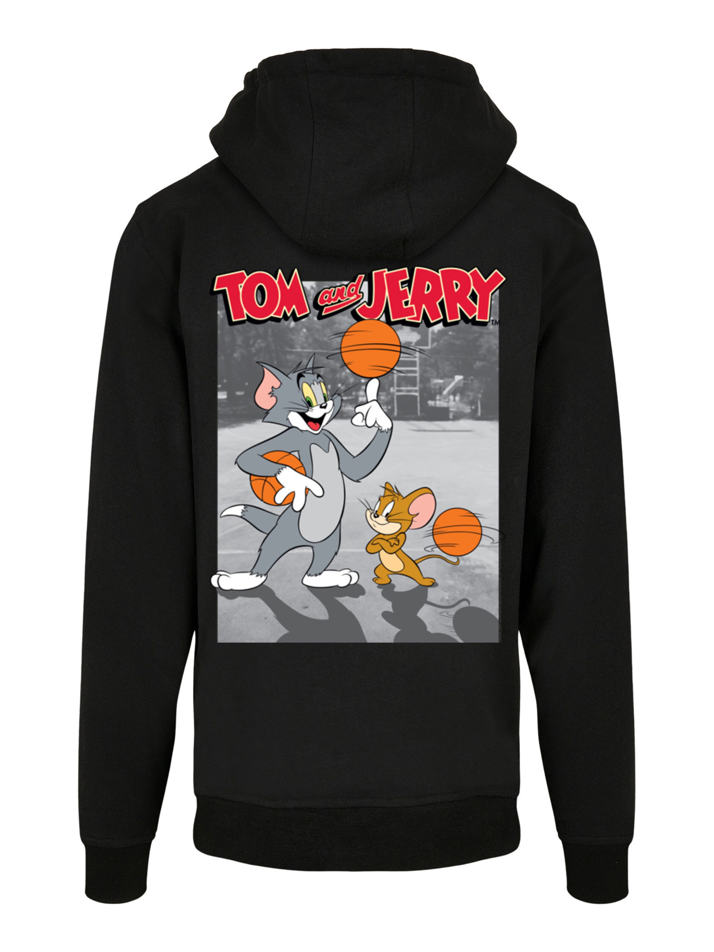 F4NT4STIC Sweatshirt 'Tom And Jerry Basketball Buddies' in Schwarz