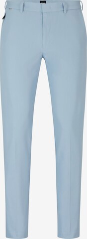 BOSS Slim fit Pleated Pants 'Kaito' in Blue: front