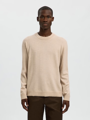 Pullover 'SLHTRAY' di SELECTED in beige: frontale
