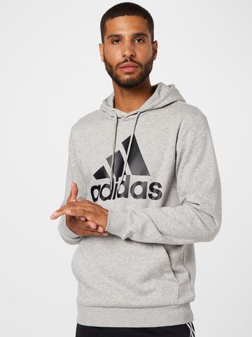 ADIDAS SPORTSWEAR Sportsweatshirt 'Essentials Fleece Big Logo' in Grau: predná strana