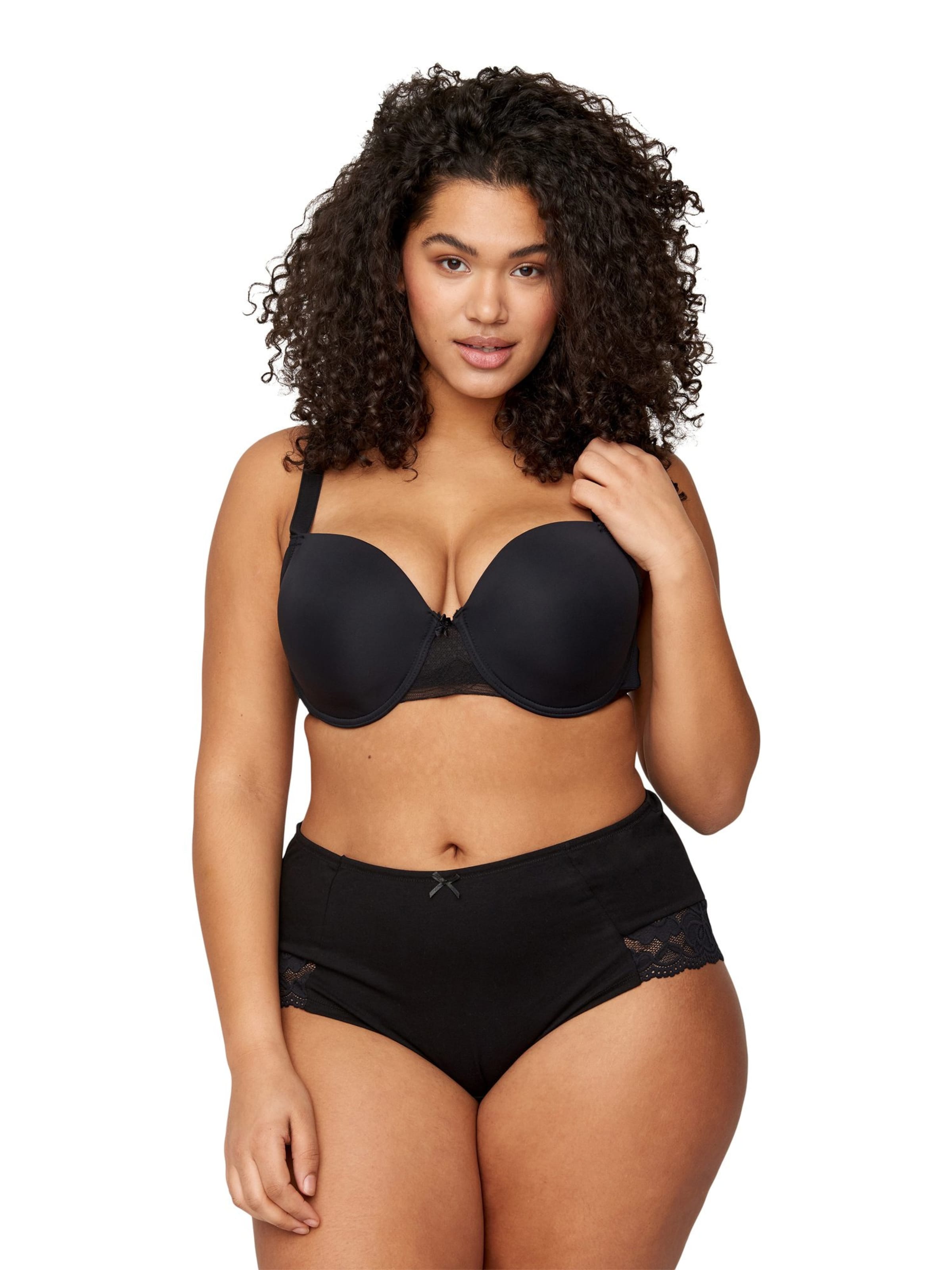 Chiloți 'CLARA' de la Devoted by Zizzi pe negru: față