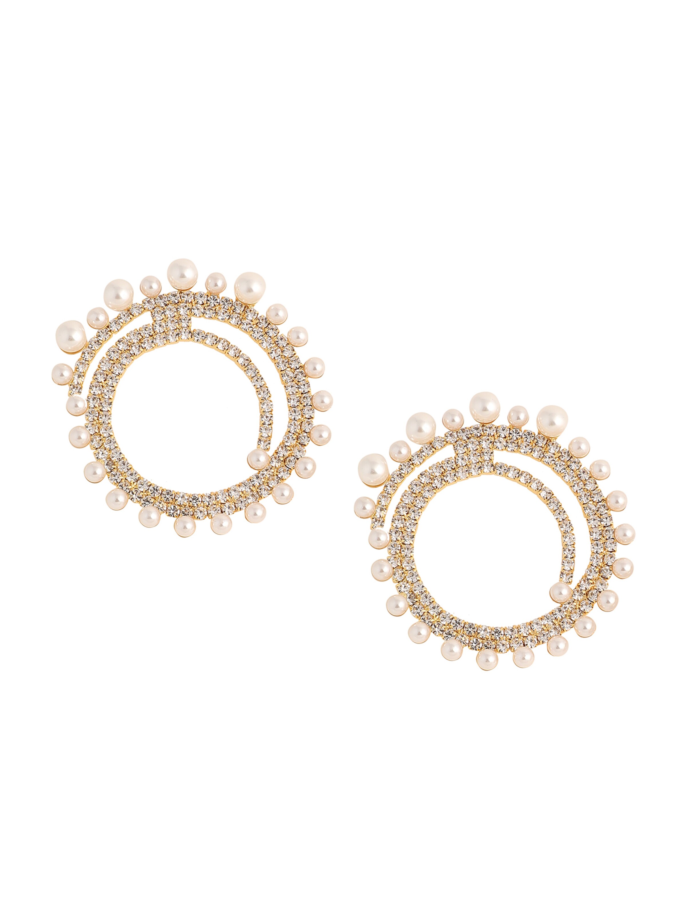 SOHI Náušnice 'Cyndi' - Zlatá: predná strana