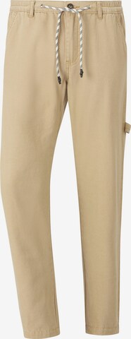 Jan Vanderstorm Loosefit Broek ' Fjokke ' in Beige: voorkant