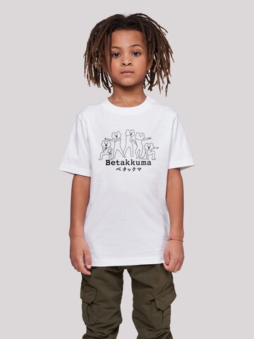 T-Shirt 'Betakkuma Five Power Poses' F4NT4STIC en blanc : devant