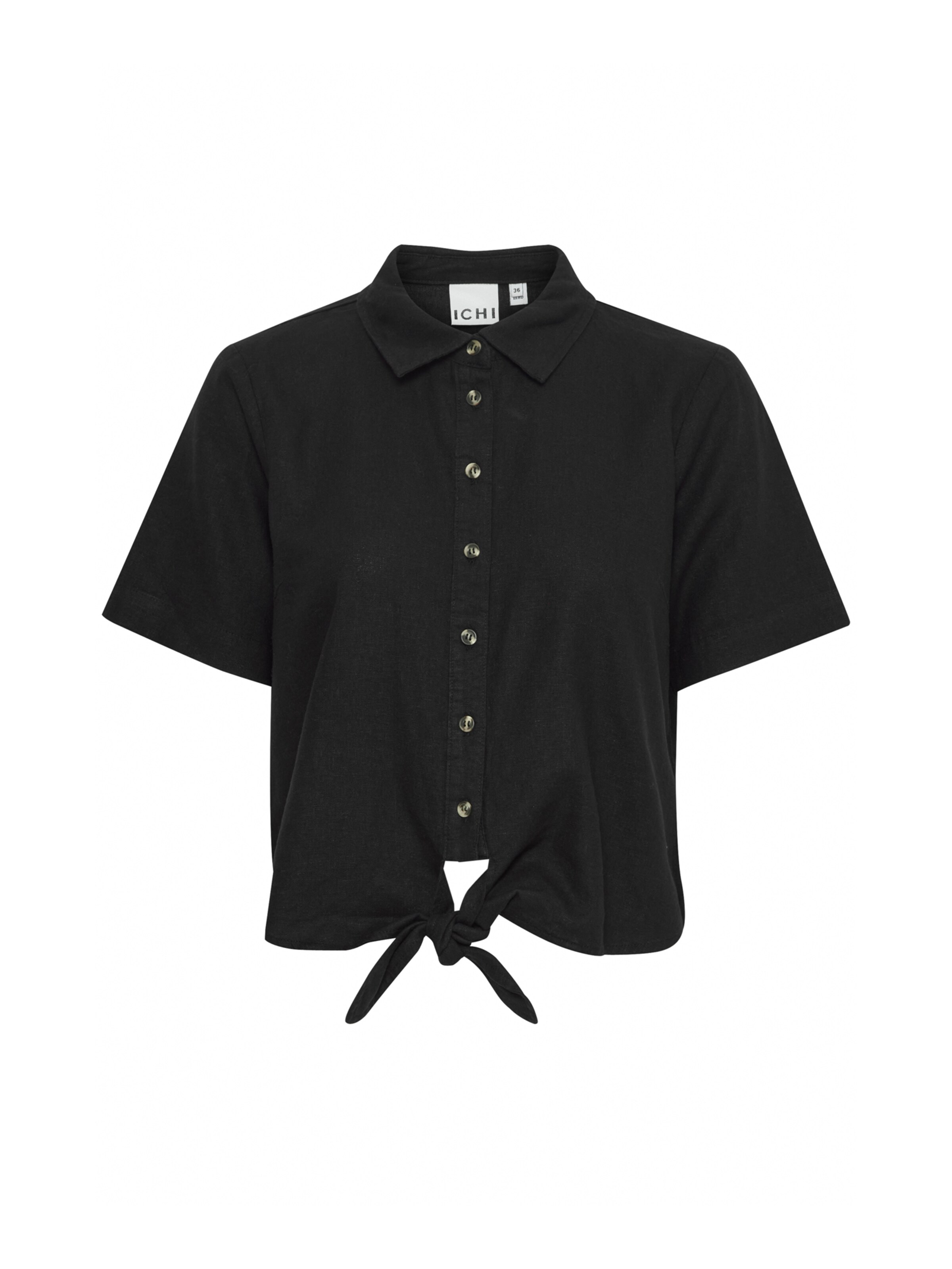 ICHI Bluse 'IHLino' in Schwarz: Vorderseite