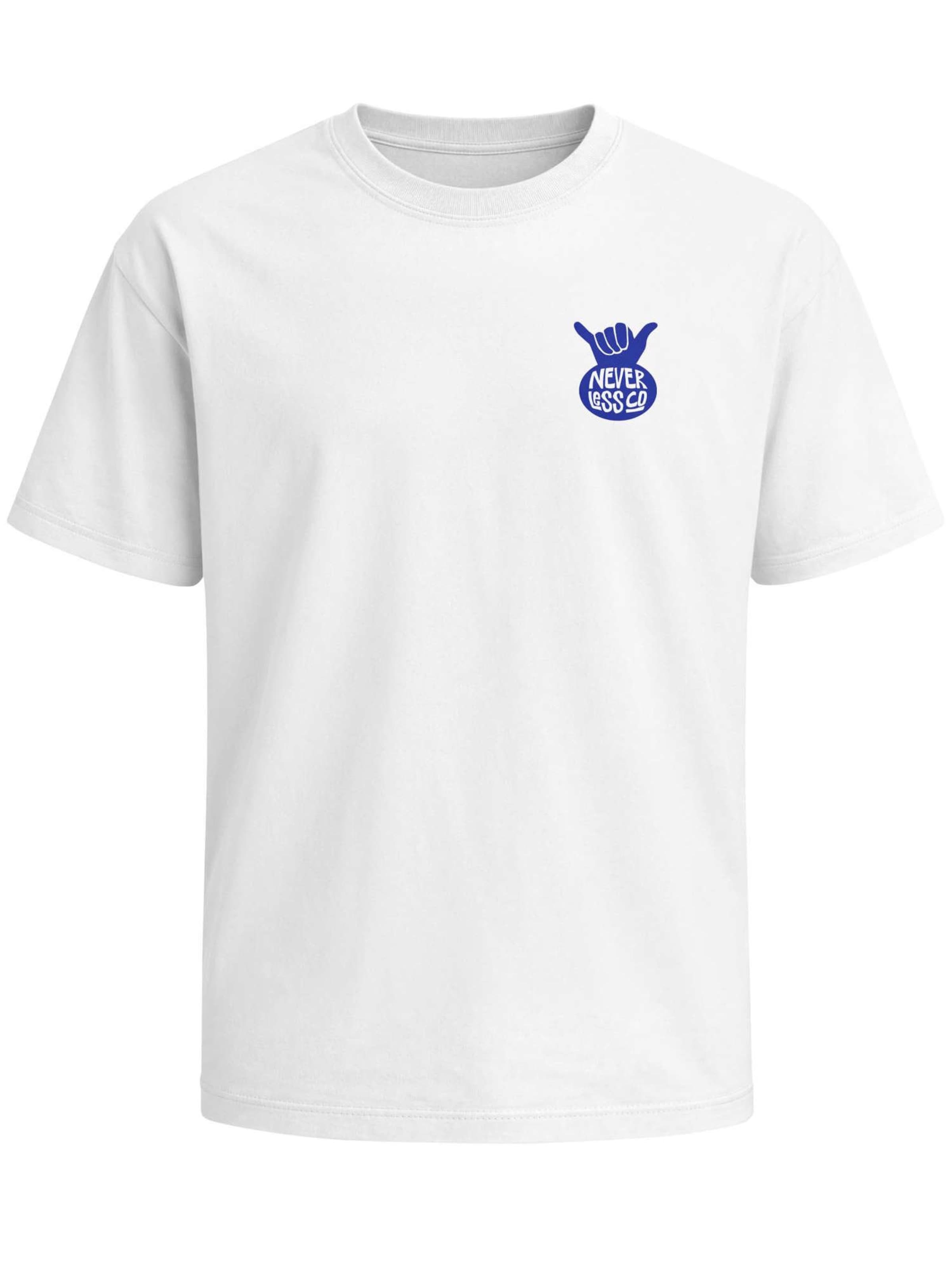 Neverless Shirt 'Vacation mode on' in White: front