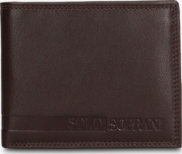 Portamonete 'Portafoglio Uomo Vera Pelle Solo Soprani Compatto 12,5x9,5 cm' di Solo Soprani in marrone: frontale