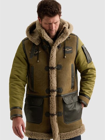 PME Legend Overgangsjakke 'Tornador leather jacket' i brun