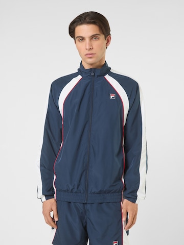 FILA - Sudadera con cremallera 'PISTOIA relaxed  blocked woven track jacket' en azul: frente