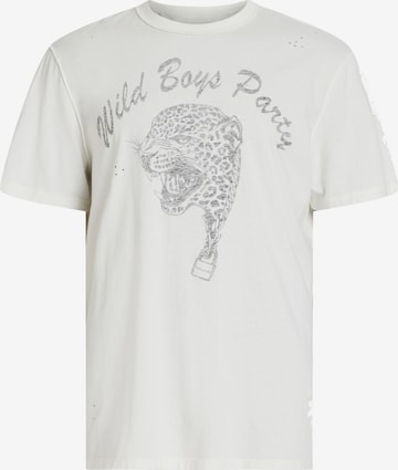 AllSaints - Camisa 'WILD BOYS' em branco: frente